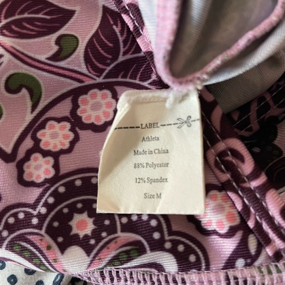 Athleta Purple Paisley Swim Top Racer Back - Picture 4 of 5
